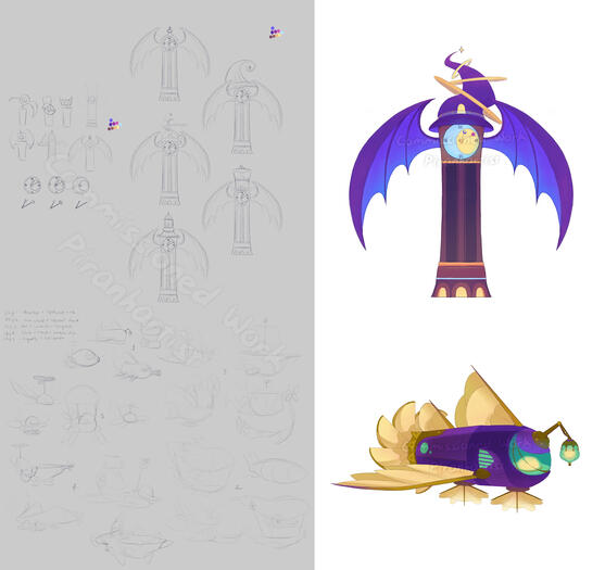 Clocktower and Airship Concepts